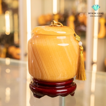 Bình trà hũ trà ngọc xuất xứ đá từ khu mỏ pakistan